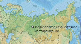 Фёдоровское нефтяное месторождение на карте России: